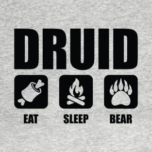 DRUID Eat Sleep Bear T-Shirt